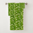 Search for green leaves bath towels Nature