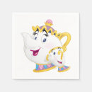Search for beauty and beast napkins Mrs potts
