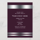 Search for burgundy and silver birthday invitations Party