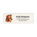 Search for wild horses return address labels Equestrian