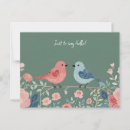 Search for little flowers postcards Birds