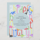 Recherche de abc baby shower invitations Moderne