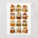 Search for fall owl postcards Bird