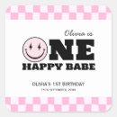 Search for babe square stickers First birthday