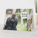 Recherche de singe gorille vœux cartes Zoo