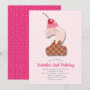 Search for ice cream 2nd birthday invitations Sprinkles