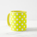 Search for yellow white polka dot mugs Simple