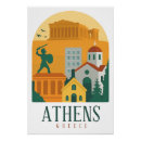 Recherche de athènes posters De voyage vintage