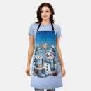 Search for winter party aprons Snowman