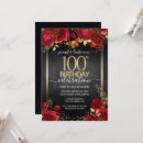 Search for elegant red and gold birthday invitations Floral