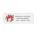 Search for holly berries return address labels Watercolor floral