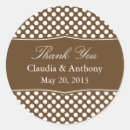 Search for brown polka dot stickers White