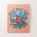 Search for trucks puzzles Red truck