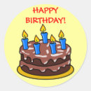 Search for chocolate birthday cake stickers Cartoon