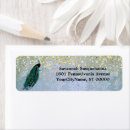 Search for peacock blue return address labels Gold