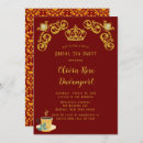 Recherche de red and gold party invitations Élégant