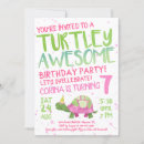 Recherche de tortues anniversaire invitations Girl