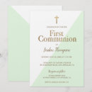 Search for green first communion invitations Script