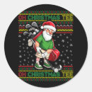 Search for golf play stickers Santa