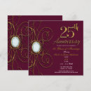 Search for burgundy anniversary invitations Vintage