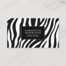 Search for zebra print business cards Girly