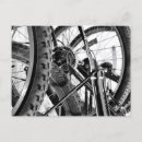 Recherche de vélo noir et blanc cartes postales Artistique
