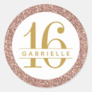 Search for rose gold glitter stickers Sweet 16