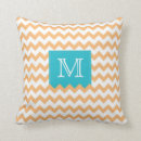 Search for aqua and orange patterns pillows Blue