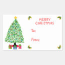 Search for christmas tree rectangle stickers To and from