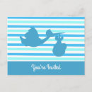 Search for stork baby boy shower invitations Blue