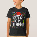 Search for most likely to tshirts Reindeer