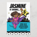 Search for african american girl birthday invitations Superhero