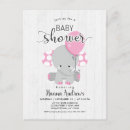 Search for pink elephant baby shower invitations Baby girl