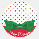 Search for green bow stickers Xmas