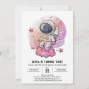 Search for astronaut birthday invitations Pink