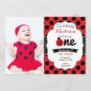 Search for photo ladybug invitations Polka dot