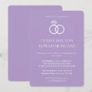Search for lilac and white wedding invitations Simple