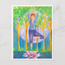 Recherche de pose yoga cartes postales Femme