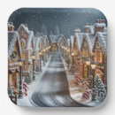 Search for christmas village paper plates Festive