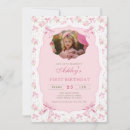 Search for vintage 1st birthday invitations Coquette