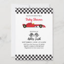 Search for race car baby pregnancy invitations Red