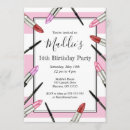Search for makeover party invitations Lipstick