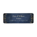 Search for royal blue wedding return address labels Blue and gold