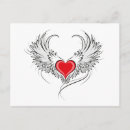 Search for angel wings postcards Red