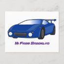 Search for blue racer postcards Racing car