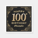 Search for 100th birthday napkins One hundred birthday