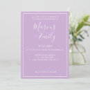 Search for purple and white wedding invitations Pretty