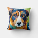 Recherche de visage de chien coussins Coloré