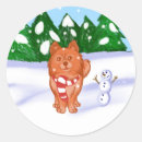 Search for animals in snow stickers Pets