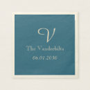 Recherche de vintage mariage serviettes Bleu